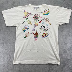 Vintage Swan Magic T Shirt Womens Large White Like a Big Pizza Pie That's Amore